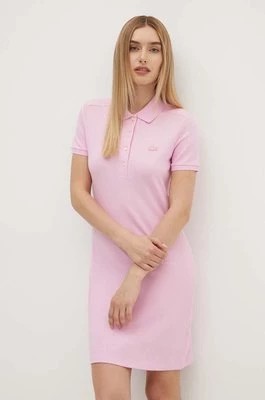 Zdjęcie produktu Lacoste sukienka kolor różowy mini prosta