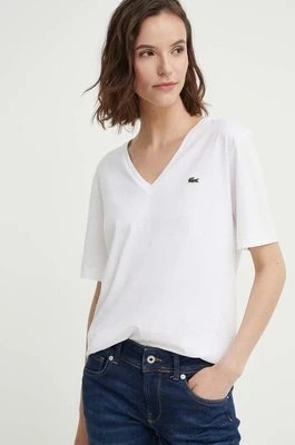 Zdjęcie produktu Lacoste t-shirt bawełniany damski kolor biały
