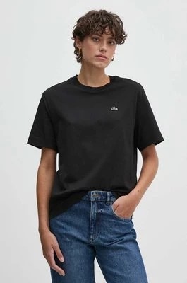 Zdjęcie produktu Lacoste t-shirt bawełniany damski kolor czarny TF7215