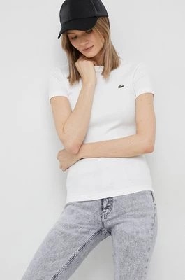 Zdjęcie produktu Lacoste t-shirt bawełniany kolor biały