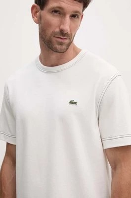 Zdjęcie produktu Lacoste t-shirt bawełniany męski kolor beżowy gładki TH2829