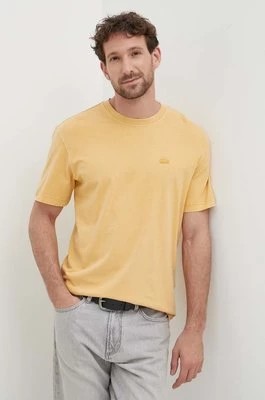 Zdjęcie produktu Lacoste t-shirt bawełniany męski kolor pomarańczowy gładki