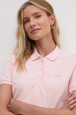 Zdjęcie produktu Lacoste T-shirt PF5462 damski kolor różowy z kołnierzykiem PF5462-001