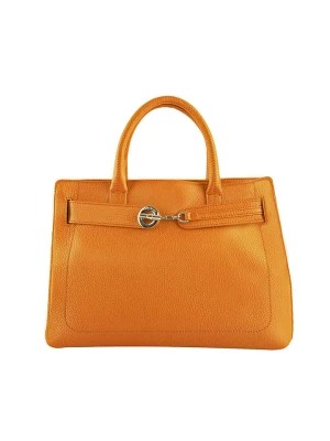 Zdjęcie produktu LAMARTHE Skórzana torebka w kolorze pomarańczowym - 38 x 28 x 14 cm rozmiar: onesize