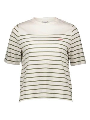 Zdjęcie produktu LASCANA Koszulka w kolorze biało-zielonym rozmiar: 36/38