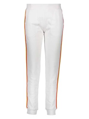Zdjęcie produktu LASCANA Spodnie dresowe "Rainbow" w kolorze białym rozmiar: 32/34