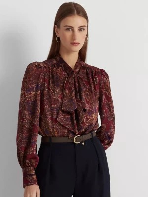 Zdjęcie produktu Lauren By Ralph Lauren Bordowa koszula z wiązaniem