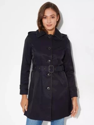 Zdjęcie produktu Lauren By Ralph Lauren Granatowy trencz z paskiem Straight Fit