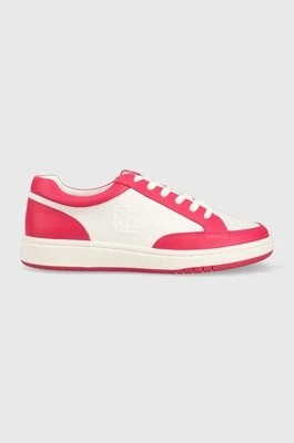 Zdjęcie produktu Lauren Ralph Lauren sneakersy skórzane Hailey II kolor różowy 802904469004