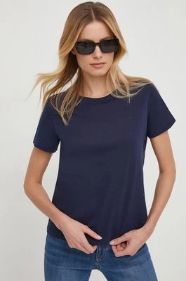 Zdjęcie produktu Lauren Ralph Lauren t-shirt bawełniany damski kolor granatowy
