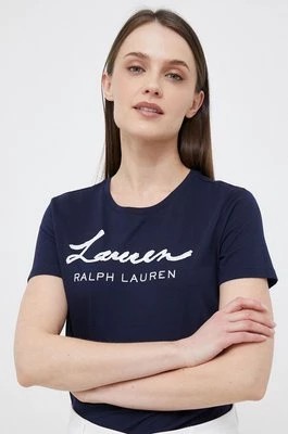 Zdjęcie produktu Lauren Ralph Lauren t-shirt damski kolor granatowy