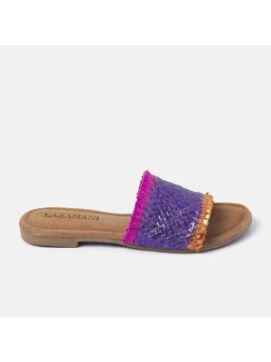 Zdjęcie produktu Lazamani Skórzane klapki w kolorze fioletowym rozmiar: 40