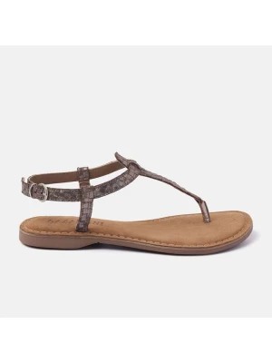 Zdjęcie produktu Lazamani Skórzane sandały w kolorze brązowym rozmiar: 41