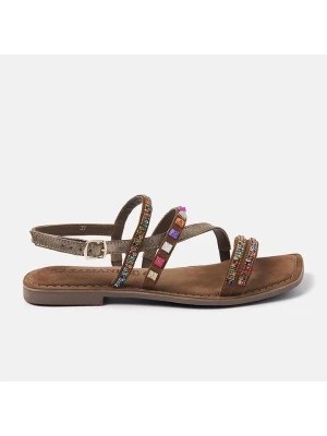Zdjęcie produktu Lazamani Skórzane sandały w kolorze jasnobrązowym rozmiar: 40