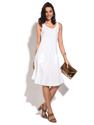 Zdjęcie produktu Le Jardin du Lin Lniana sukienka w kolorze białym rozmiar: 40