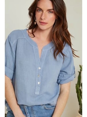 Zdjęcie produktu Le Monde du Lin Lniana bluzka w kolorze niebieskim rozmiar: 40/42