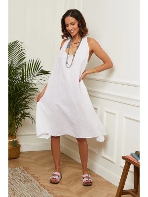 Zdjęcie produktu Le Monde du Lin Lniana sukienka w kolorze białym rozmiar: 38/40
