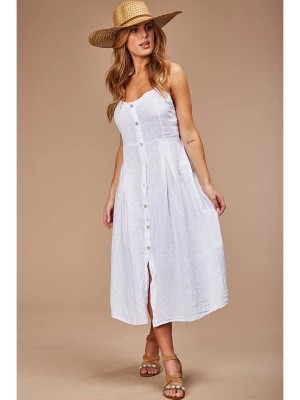 Zdjęcie produktu Le Monde du Lin Lniana sukienka w kolorze białym rozmiar: 38/40