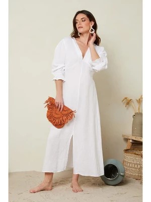 Zdjęcie produktu Le Monde du Lin Lniana sukienka w kolorze białym rozmiar: 40/42