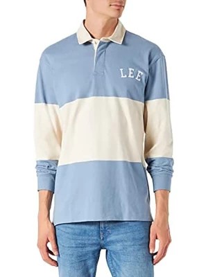 Zdjęcie produktu Lee Koszulka polo w kolorze błękitno-białym rozmiar: L