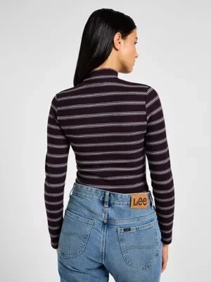 Zdjęcie produktu Lee Ribbed Long Sleeve Striped Tee Linwood Size