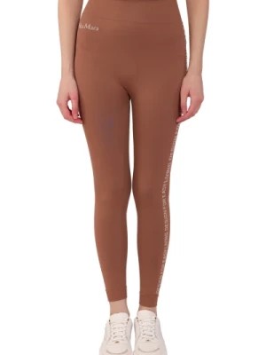 Zdjęcie produktu Legginsy Lama z Miękkiego Materiału Technicznego Max Mara