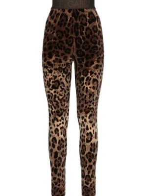 Zdjęcie produktu Legginsy w leopardzie Dolce & Gabbana