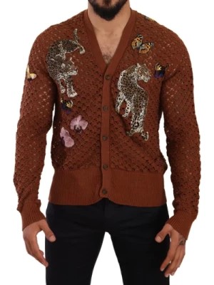 Zdjęcie produktu Leopard Butterfly Cardigan Sweater Dolce & Gabbana