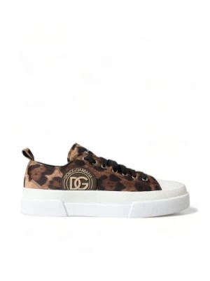 Zdjęcie produktu Leopard Canvas Casual Sneakers Dolce & Gabbana