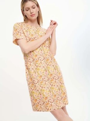 Zdjęcie produktu Letnia krótka sukienka damska żółta Greenpoint