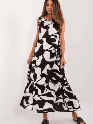 Zdjęcie produktu Letnia sukienka maxi z wiskozy Sublevel czarno-biała