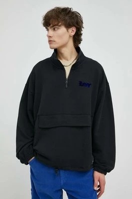 Zdjęcie produktu Levi's bluza bawełniana męska kolor czarny z aplikacją