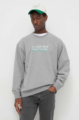 Zdjęcie produktu Levi's bluza bawełniana męska kolor szary z nadrukiem