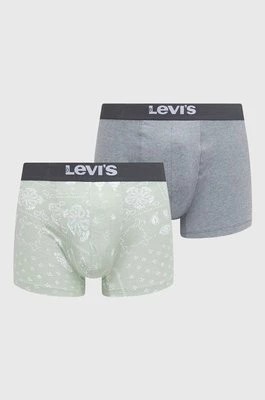 Zdjęcie produktu Levi's bokserki 2-pack męskie kolor zielony