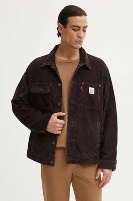 Zdjęcie produktu Levi's kurtka bawełniana kolor brązowy przejściowa oversize A4820