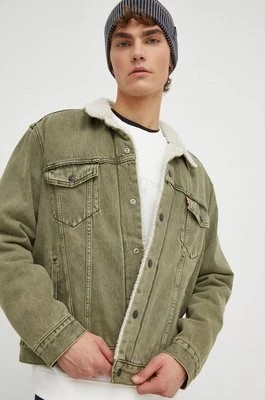 Zdjęcie produktu Levi's kurtka jeansowa męska kolor zielony przejściowa