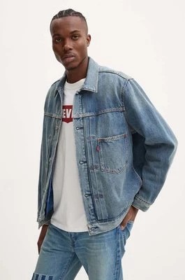 Zdjęcie produktu Levi's kurtka jeansowa puchowa kolor niebieski przejściowa A8634