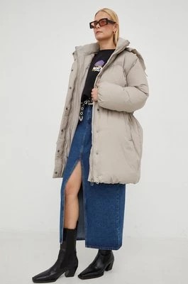 Zdjęcie produktu Levi's kurtka puchowa damska kolor szary zimowa oversize