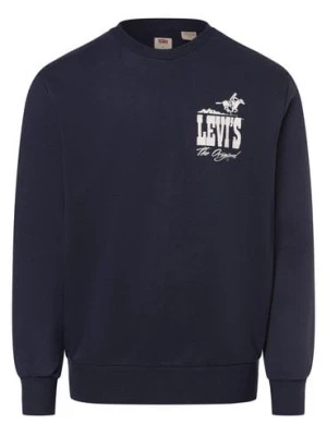 Zdjęcie produktu Levi's Męska bluza nierozpinana Mężczyźni Materiał dresowy niebieski jednolity,