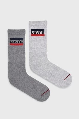 Zdjęcie produktu Levi's skarpetki (2-pack) męskie kolor szary