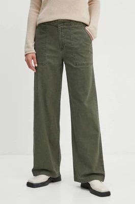 Zdjęcie produktu Levi's spodnie damskie kolor zielony szerokie high waist SURPLUS STRAIGHT