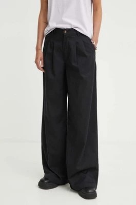 Zdjęcie produktu Levi's spodnie PLEATED WIDELEG damskie kolor czarny szerokie high waist