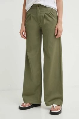 Zdjęcie produktu Levi's spodnie PLEATED WIDELEG damskie kolor zielony szerokie high waist