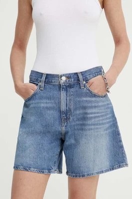 Zdjęcie produktu Levi's szorty jeansowe HIGH BAGGY SHORT damskie kolor niebieski gładkie high waist A9311