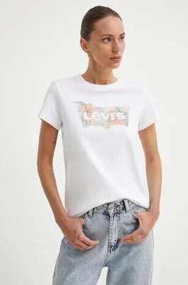 Zdjęcie produktu Levi's t-shirt bawełniany damski kolor biały 17369