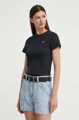Zdjęcie produktu Levi's t-shirt bawełniany damski kolor czarny 000KK