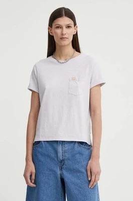 Zdjęcie produktu Levi's t-shirt bawełniany damski kolor fioletowy