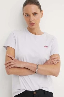 Zdjęcie produktu Levi's t-shirt bawełniany damski kolor fioletowy