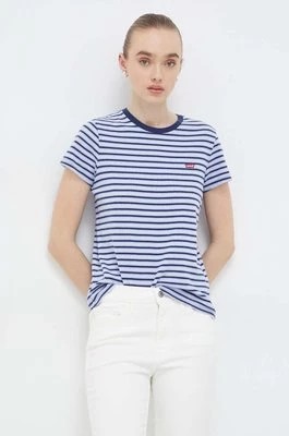 Zdjęcie produktu Levi's t-shirt bawełniany damski kolor niebieski
