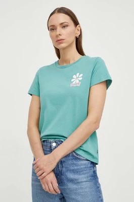 Zdjęcie produktu Levi's t-shirt bawełniany damski kolor zielony